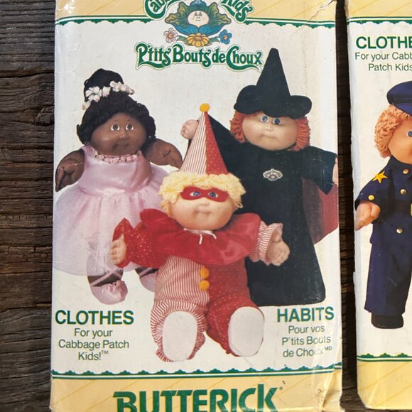 Butterick 344 & 438 Vintage Cabbage Patch Doll Costume Patterns NIP - Picture 3 of 4